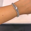 Emerald Cut White Sapphire Bracelet