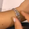 Emerald Cut White Sapphire Bracelet