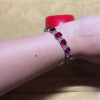 Cushion Cut Ruby & White Sapphire Bracelet