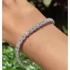 15ctw Cushion Cut White Sapphire Tennis Bracelet