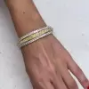Princess Cut Yellow Sapphire Bangle Bracelet