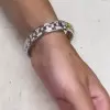 Princess Cut Yellow Sapphire Bangle Bracelet