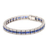 10ctw Princess Cut Blue Sapphire Tennis Bracelet