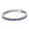 10ctw Princess Cut Blue Sapphire Tennis Bracelet