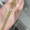 50ctw Princess Cut Fancy Yellow Sapphire Bracelet in Gold