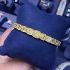 74ctw Cushion Cut Yellow Sapphire Bracelet in Gold