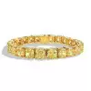 74ctw Cushion Cut Yellow Sapphire Bracelet in Gold
