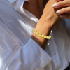74ctw Cushion Cut Yellow Sapphire Bracelet in Gold