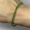 4mm Width Round Cut Emerald Tennis Bracelet in Gold