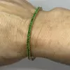 4mm Width Round Cut Emerald Tennis Bracelet in Gold
