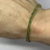 4mm Width Round Cut Emerald Tennis Bracelet in Gold