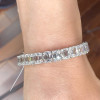 60ctw Emerald Cut White Sapphire Tennis Bracelet