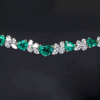 18ctw Heart Cut Emerald Statement Bracelet