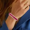 22ctw Invisible Setting Princess Cut Ruby Bangle Bracelet