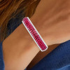 22ctw Invisible Setting Princess Cut Ruby Bangle Bracelet