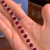 21ctw Oval Cut Ruby Tennis Bracelet