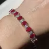 21ctw Oval Cut Ruby Tennis Bracelet