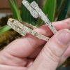 Emerald Cut White Sapphire Open Bracelet