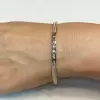 Baguette Cut White Sapphire Tennis Bangle