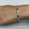 Baguette Cut White Sapphire Classic Tennis Bangle