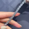 12ct Round Cut White Sapphire Bracelet  