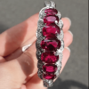 25ctw Ruby Bangle With Claps Buckle Closure