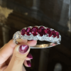 25ctw Ruby Bangle With Claps Buckle Closure