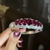 25ctw Ruby Bangle With Claps Buckle Closure