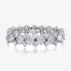 43.7ctw Asscher Cut White Sapphire Bracelet