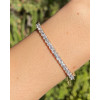 4.5ctw Round Cut White Sapphire Tennis Bangle Bracelet
