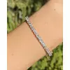 4.5ctw Round Cut White Sapphire Tennis Bangle Bracelet