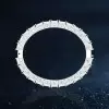 30ctw Round Cut White Sapphire Tennis Bangle Bracelet