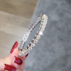 30ctw Round Cut White Sapphire Tennis Bangle Bracelet