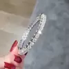 30ctw Round Cut White Sapphire Tennis Bangle Bracelet