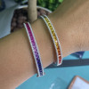 14ctw Rainbow Sapphire Tennis Bangle Bracelet