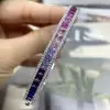 14ctw Rainbow Sapphire Tennis Bangle Bracelet