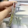 14ctw Rainbow Sapphire Tennis Bangle Bracelet