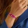 13ctw Oval Cut Ruby Nature Inspired Bangle Bracelet