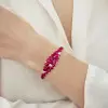 13ctw Oval Cut Ruby Nature Inspired Bangle Bracelet