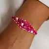 13ctw Oval Cut Ruby Nature Inspired Bangle Bracelet