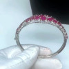 Nature Inspired 13ctw Ruby Bangle Bracelet