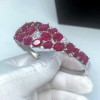 Nature Inspired 13ctw Ruby Bangle Bracelet