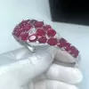 Nature Inspired 13ctw Ruby Bangle Bracelet