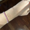 12CTW Oval Cut Pink Sapphire Tennis Bracelet
