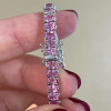 12CTW Oval Cut Pink Sapphire Tennis Bracelet