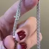 12CTW Oval Cut Pink Sapphire Tennis Bracelet