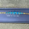 Vintage 16CTW Oval Cut Aquamarine Bracelet
