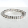 56ctw Radiant Cut White Sapphire Unisex Bracelet