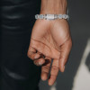 Clustered White Sapphire Unisex Tennis Bracelet