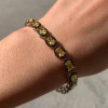 Halo Yellow Sapphire Unisex Tennis Bracelet
